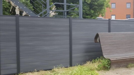 Composiet schutting zwart - Afbeelding 3